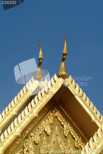 Image of Detail of golden temple in Thailand