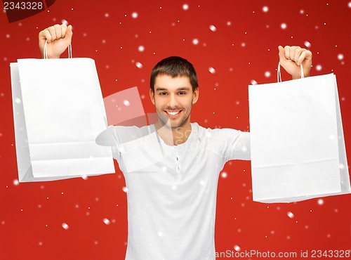 Image of man with shopping bags