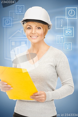 Image of contractor in helmet