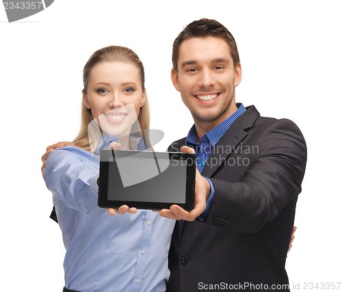 Image of man and woman with tablet pc