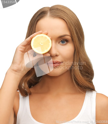 Image of woman with lemon slice