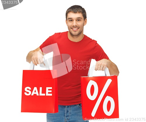Image of man with shopping bags