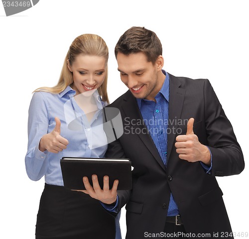 Image of man and woman with tablet pc