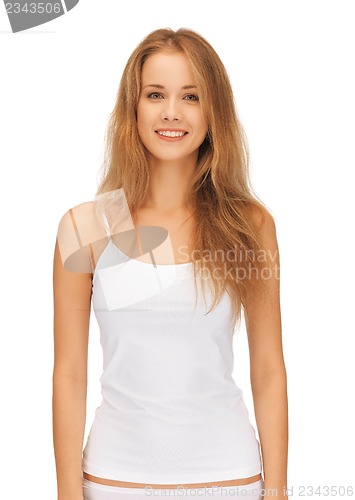 Image of beautiful woman in cotton undrewear