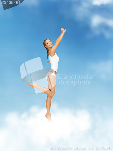 Image of beautiful woman in cotton undrewear