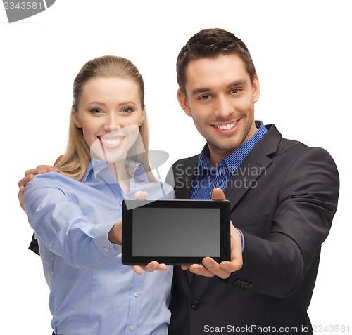Image of man and woman with tablet pc