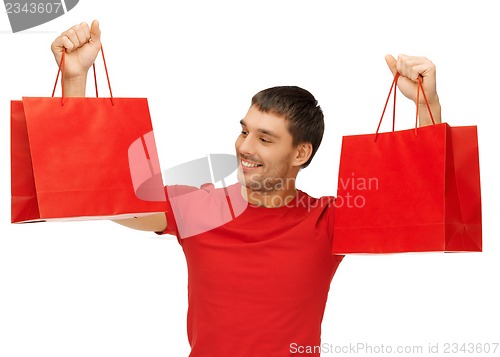 Image of man with shopping bags