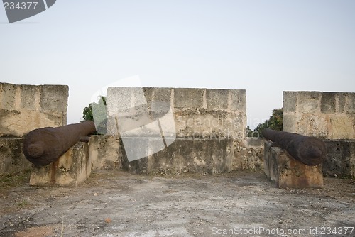 Image of cannons at fortaleza