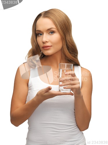 Image of woman with glass of water