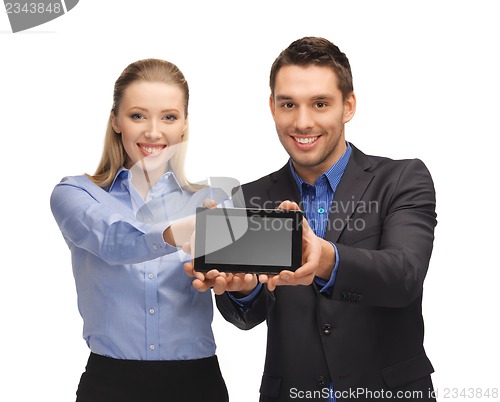 Image of man and woman with tablet pc