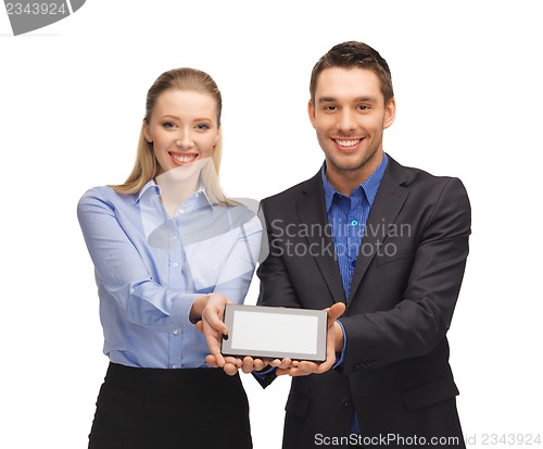 Image of man and woman with tablet pc