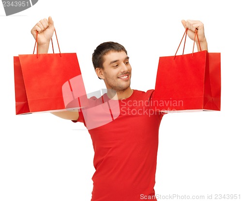 Image of man with shopping bags