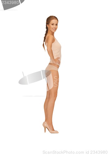 Image of beautiful woman in cotton undrewear