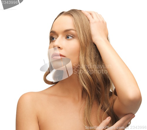 Image of beautiful woman with long hair