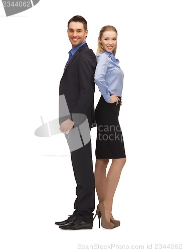 Image of man and woman in formal clothes