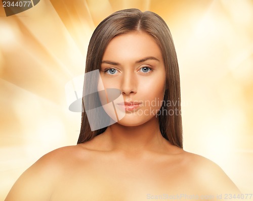 Image of beautiful woman with long hair