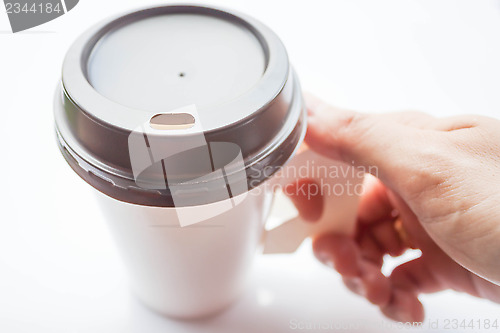Image of Hot drink with espresso shot in paper cup