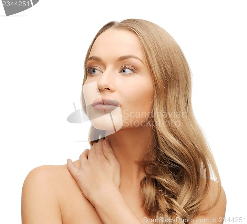 Image of beautiful woman with long hair