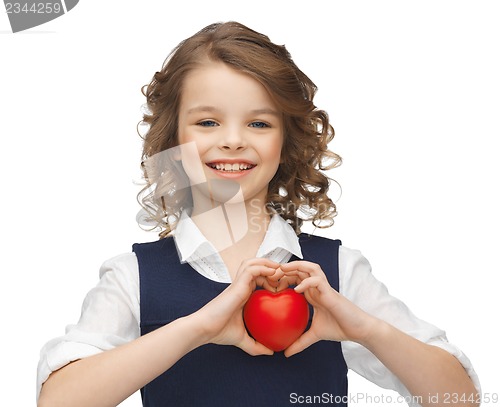 Image of girl with small heart