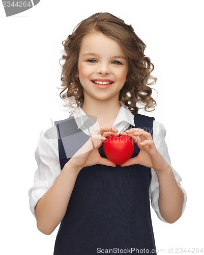 Image of girl with small heart