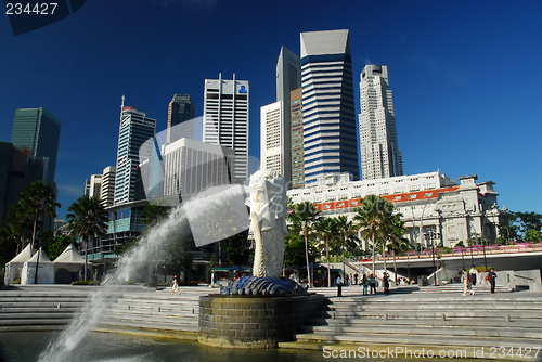 Image of merlion singapore daylight