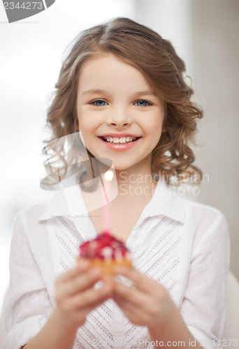 Image of girl with cupcake