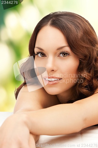 Image of beautiful woman in spa salon