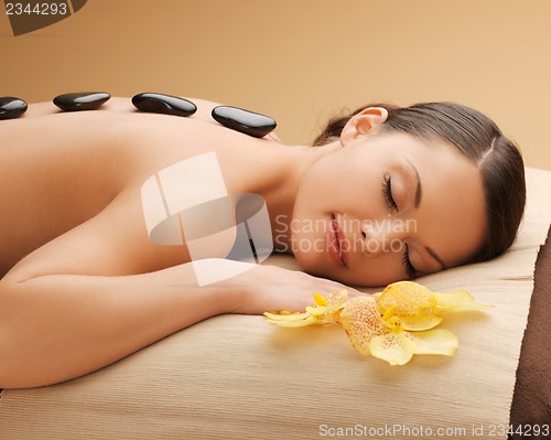 Image of beautiful woman in spa salon