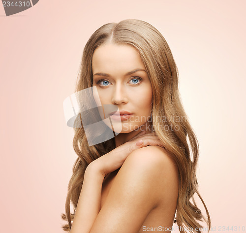 Image of beautiful woman with long hair