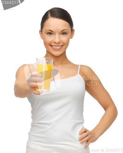 Image of woman with glass of juice