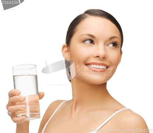 Image of woman with glass of water