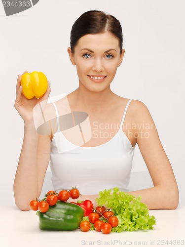 Image of woman with vegetables