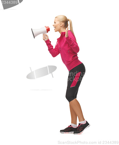 Image of woman with megaphone