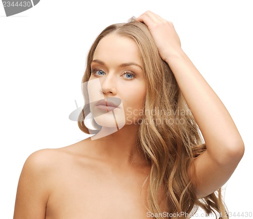 Image of beautiful woman with long hair