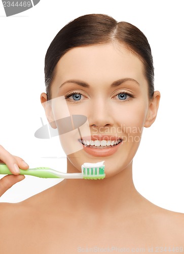 Image of woman with toothbrush