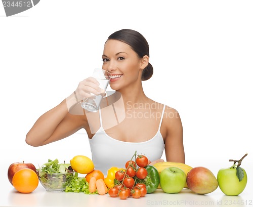 Image of woman with healthy food