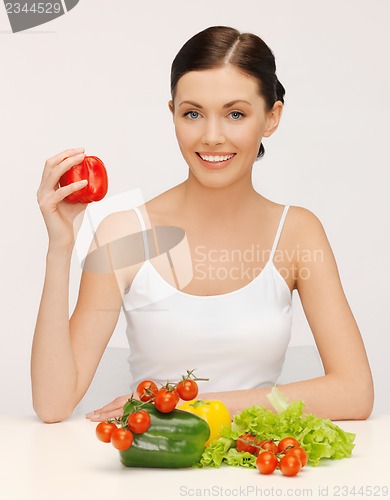 Image of woman with vegetables