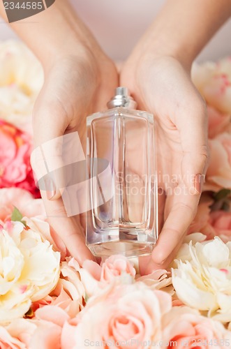 Image of woman's hands showing perfume