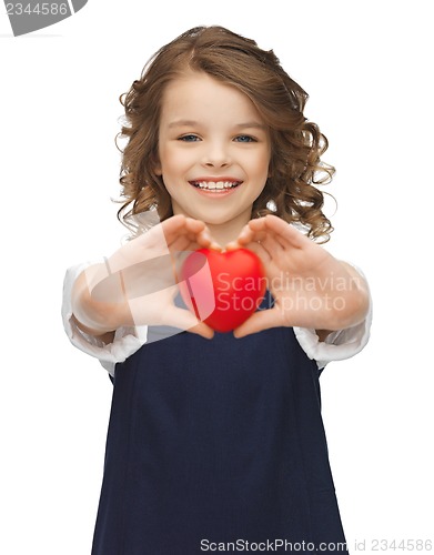 Image of girl with small heart