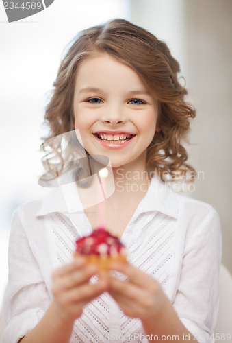 Image of girl with cupcake