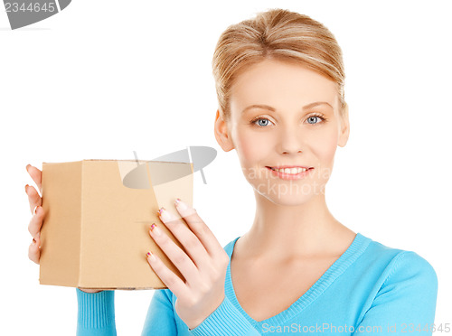 Image of woman with cardboard box