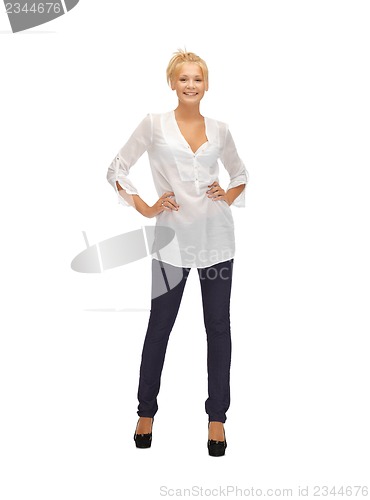 Image of beautiful teenage girl in casual clothes