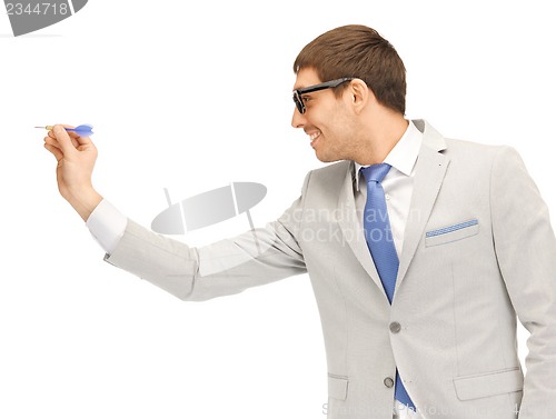 Image of businessman with dart