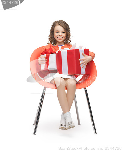 Image of girl with gift box