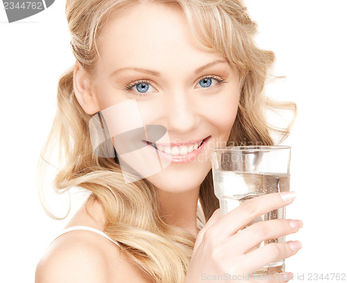 Image of woman with glass of water