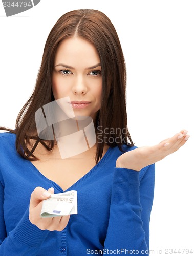 Image of woman with euro cash money