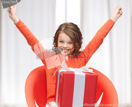 Image of girl with gift box