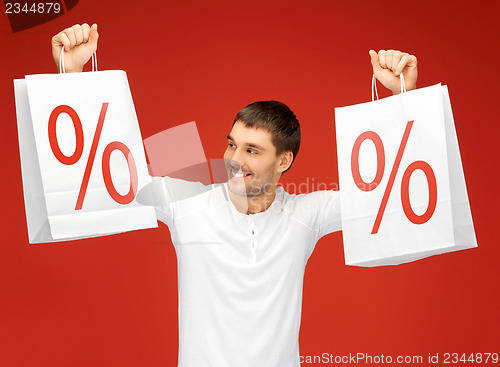 Image of man with shopping bags