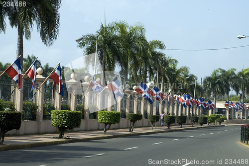 Image of flags dominican republic national palace