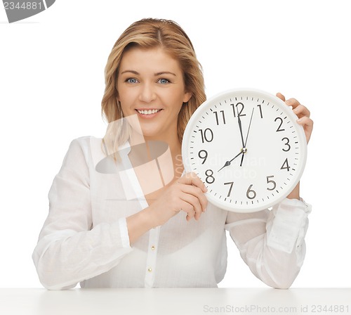 Image of woman with clock